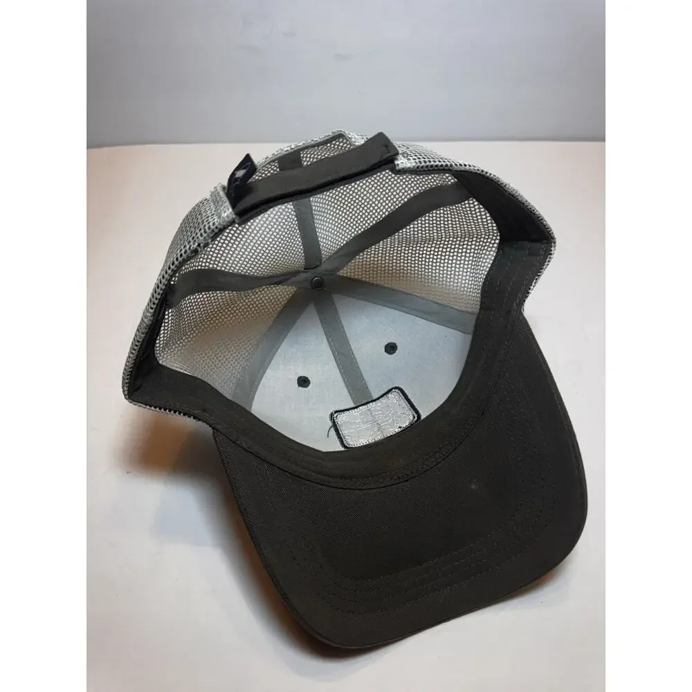 Fish Hippie Mesh Baseball Hat Blue Logo Beach Bum